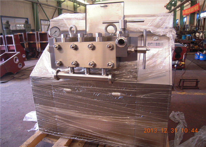 Chaîne de fabrication type 4 MPA de l/h 25 du homogénisateur 12000 de laiterie de plongeur 90 kilowatts